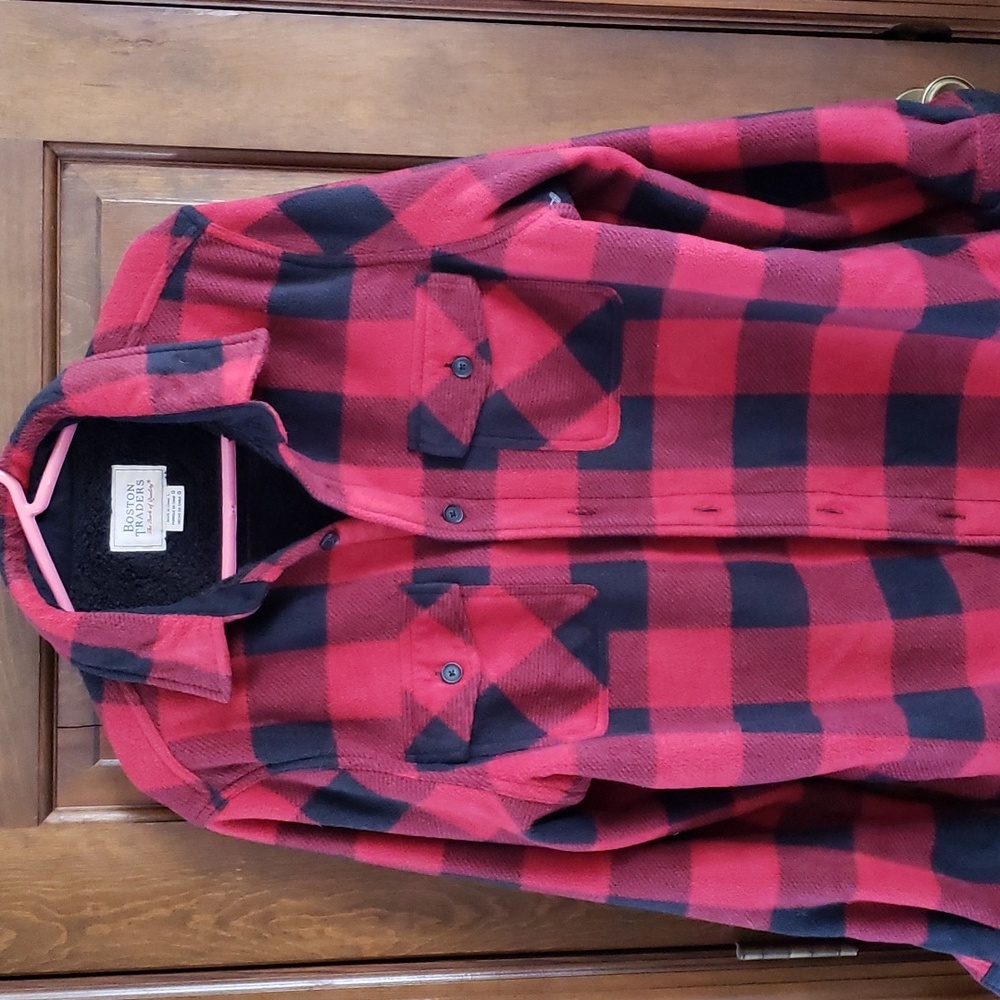 Boston Traders Buffalo Plaid Polar Fleece Shirt Jacket